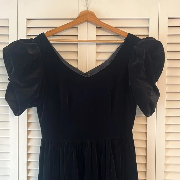Vintage Laura Ashley Velvet Dress - Picture 1 of 5